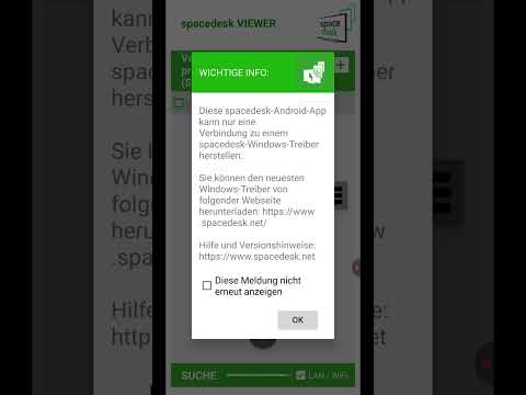 Installieren von SpaceDesk auf einem Android Tablet