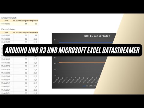 Arduino UNO R3 und Microsoft Excel Datastreamer: Empfang von DHT11-Sensordaten in Echtzeit