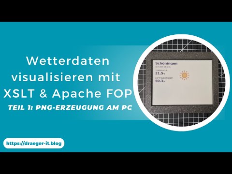 Wetterdaten visualisieren mit XSLT &amp; Apache FOP – Teil 1: PNG-Erzeugung am PC
