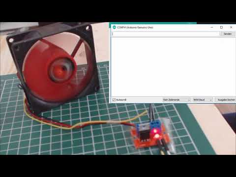 IRF520 mit einem 12V PC Lüfter am Arduino UNO