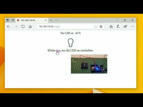 Wemos D1, kleine Webseite zum Schalten einer LED