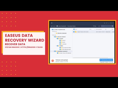 wiederherstellen gelöschter Daten mit &quot;EaseUS Data Recovery Wizard&quot;