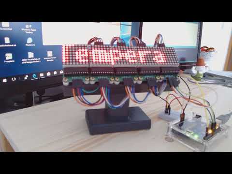 LED Matrix Anzeige &amp; Temperatursensor DS18B20 am Arduino UNO