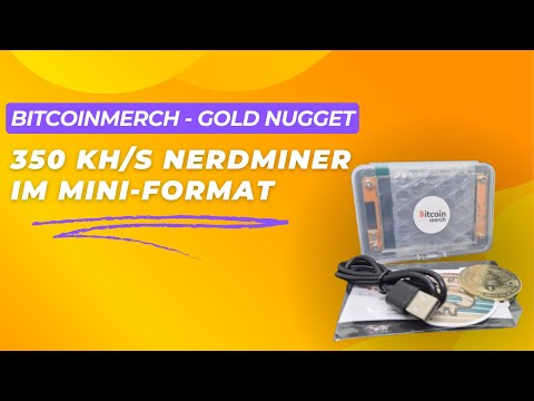 BitcoinMerch - Gold Nugget - 350 KH/s NerdMiner im MINI-Format
