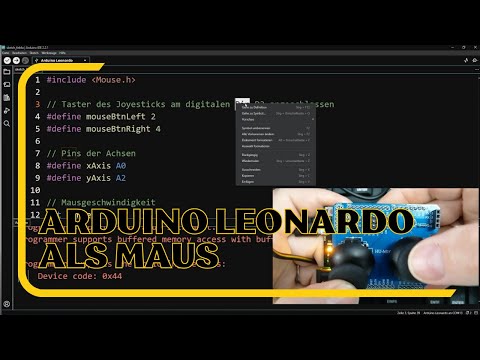 demonstration Mausbewegung simulieren mit Arduino Joystick Shield HU-M16