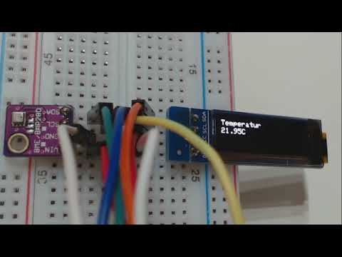 Sensor BME280 mit 0,91&quot; OLED Display am Arduino Nano