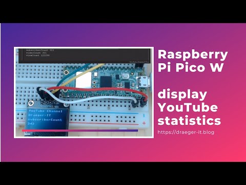 display YouTube Statistic at OLED Display via Raspberry Pi Pico W