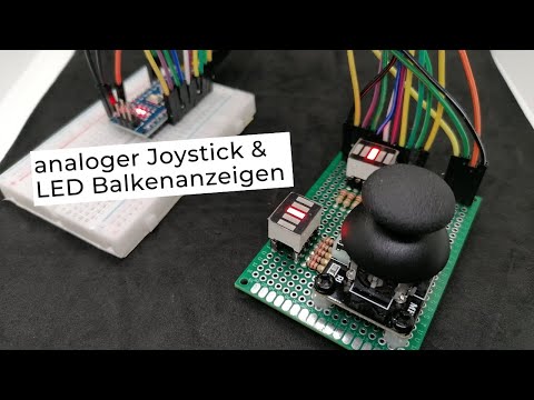 analoger Joystick &amp; 5fach LED Balkenanzeigen am Arduino Nano
