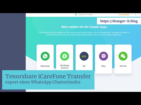 exportieren eines WhatsApp Chatverlaufes mit Tenorshare iCareFone Transfer