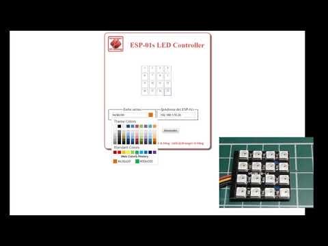 ESP-01s Led Controller - Webseite zum steuern einer 4x4 NeoPixel Matrix