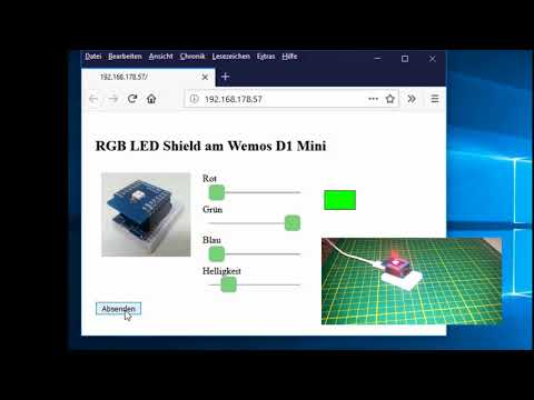 WS1812B RGB LED Shield am Wemos D1 mini