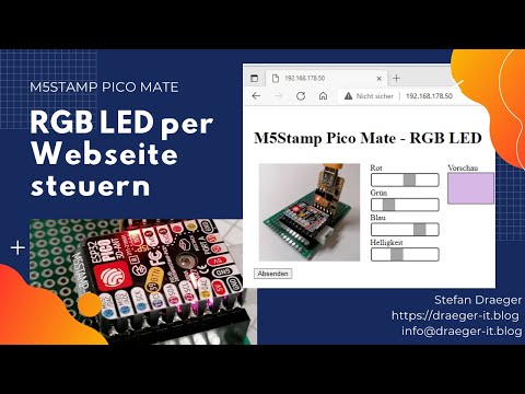 M5Stamp Pico Mate - RGB LED per Webseite steuern