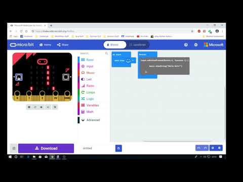 MakeCode Editor für den Microcontroller microbit