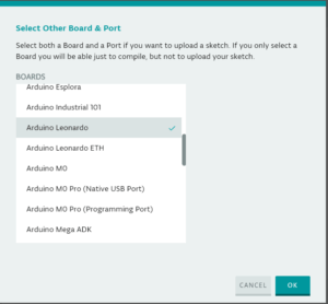 Arduino Web Editor - Select Board or Port