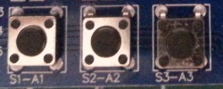 Taster S1, S2 und S3 auf dem Multifunktionalem Shield
