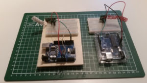 Aufbau, einfache Schaltung 433MHz Sender & Empfänger am Arduino UNO.