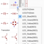 EasyEDA - Auswahl eines LED Typs