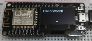 Ausgabe des Textes "Hello World!" auf dem OLED Display