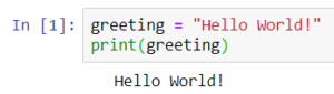 "Hello World!" mit Python über jupyter