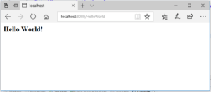 Web-Projekt "HelloWorld" im Browser