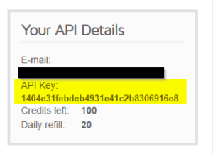 GTmetrix - API Key