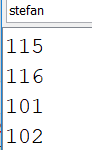 Ausgabe der ASCII Nummern auf dem seriellen Monitor