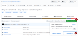 Download des GitHub Repository als ZIP Datei - micronucleus