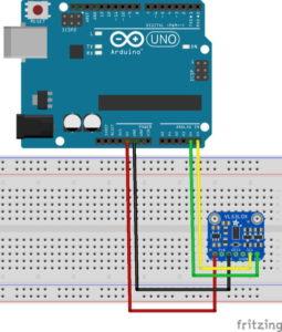 Aufbau der Schaltung - Laser Distanz Sensor am Arduino UNO