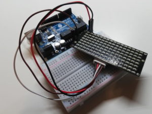 8 x 16 LED Matrix Modul am Arduino UNO