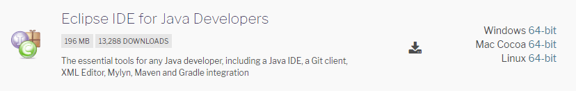 Downloadpacket "Eclipse for Java Developer"