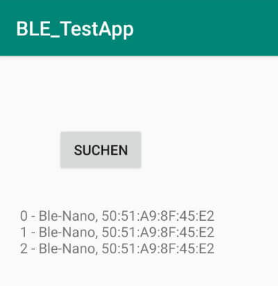 Android App - suchen nach BLE Geräte