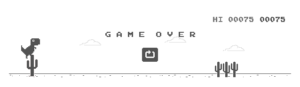 Google Chrome "Dino Jump" - Game Over