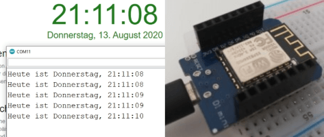 ESP8266 - NTPClient zum auslesen eines genauen Zeitstempels eines NTP Servers