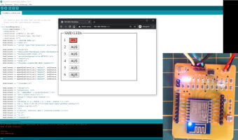 Webseite zum steuern der SMD LEDs auf dem NodeMCU Dev Kit