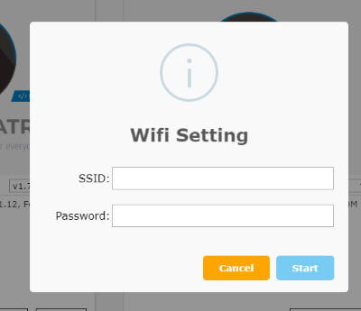 "WiFi Settings" in der Anwendung "M5Burner"