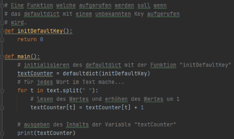 Python3 - Code "defaultdict"