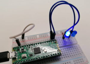 Raspberry PI Pico mit blauer LED