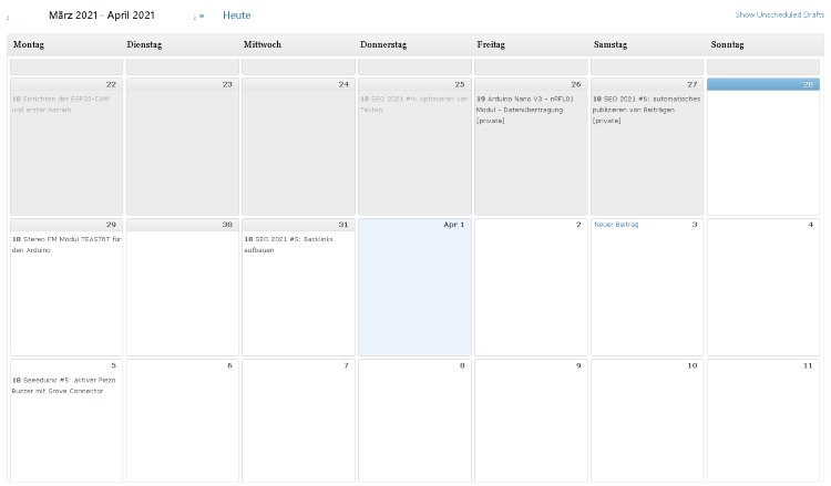 WordPress Plugin - Editorial Calendar