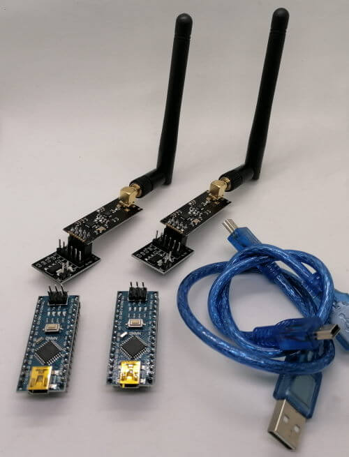 Set Arduino Nano V3, USB Datenkabel, nRFL01 Module