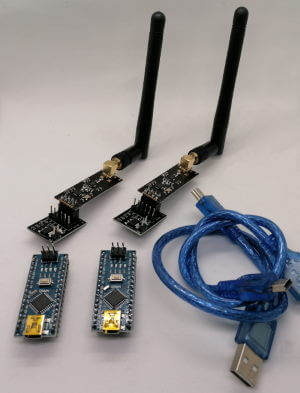 Set Arduino Nano V3, USB Datenkabel, LoRa Module