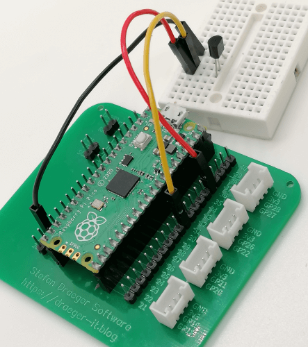 Schaltung - Raspberry Pi Pico mit analogem Temperatursensor LM35DZ