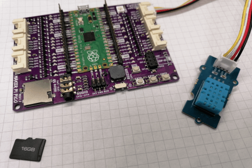 MAKER Pi Pico mit DHT11 Sensor und Micro SD-Karte