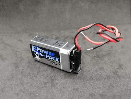 Batterieclip auf 9V Blockbatterie montiert