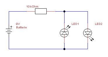 Antiparallelschaltung zweier LEDs