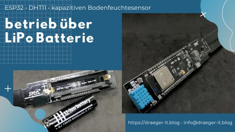 Mikrocontroller ESP32 autark über LiPo Batterie betreiben