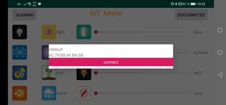 IoT keyes App - aufbau Bluetoothverbindung