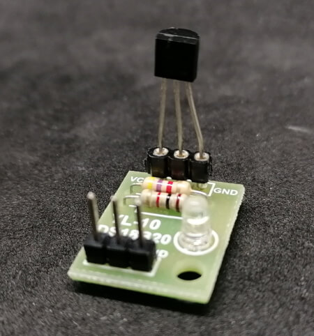 Temperatursensor DS18B20 auf Adapterplatine
