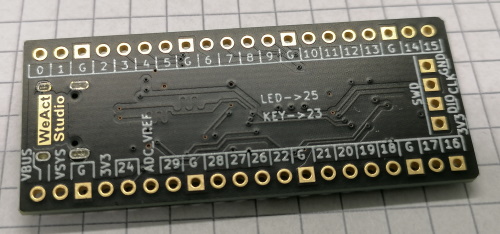 Rückseite des Mikrocontrollers