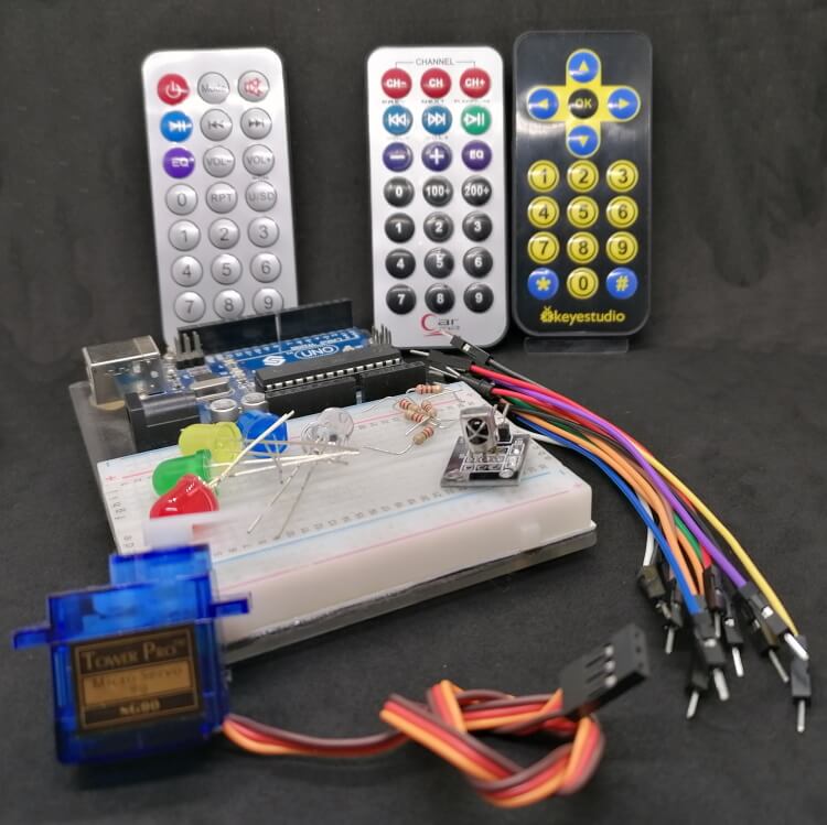 required parts for samples with IR Remote control