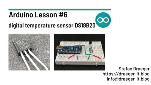 Arduino Lesson #6 - digital temperature sensor DS18B20